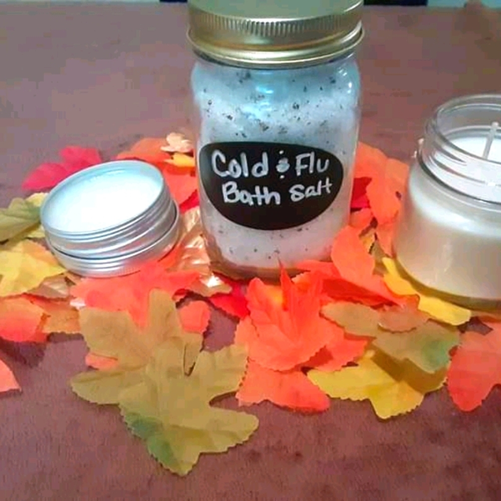 Organic bath salt ,candle and vapor rub